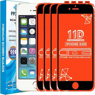 PFOAM Edge To Edge Tempered Glass for Apple iPhone 6s(Pack of 4)