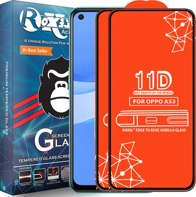 Roxel Edge To Edge Tempered Glass for Oppo A53(Pack of 2)