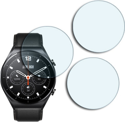 SOMTONE Edge To Edge Tempered Glass for Xiaomi Watch S1 1.43 inch ANTIBLUE TEMPERED GUARD(Pack of 3)