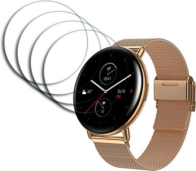 SOMTONE Edge To Edge Tempered Glass for Amazfit Zepp E Circle SMARTWATCH SCREEN GUARD(Pack of 4)