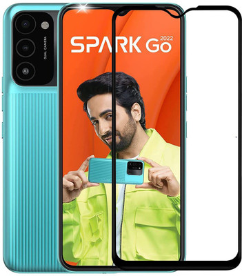 O2MG Edge To Edge Tempered Glass for Tecno Spark Go 2022(Pack of 1)
