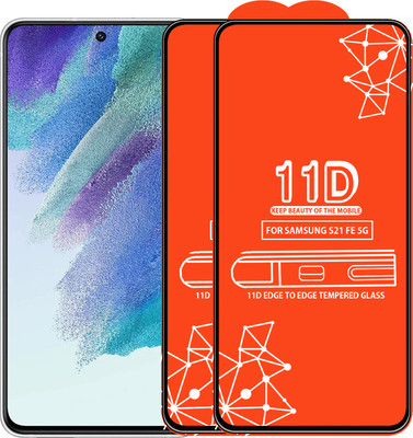 Qyist Edge To Edge Tempered Glass for Samsung Galaxy S21 Fe 5G(Pack of 2)