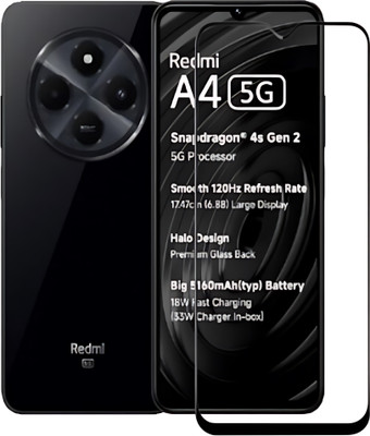 Sarju Edge To Edge Tempered Glass for Redmi A4 5G(Pack of 1)