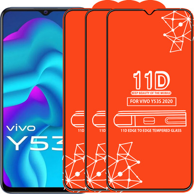 Roxel Edge To Edge Tempered Glass for Vivo Y53S 2020(Pack of 3)