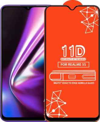 FlipSmartGuard Edge To Edge Tempered Glass for Realme 5S(Pack of 1)