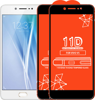 Qyist Edge To Edge Tempered Glass for Vivo V5(Pack of 2)