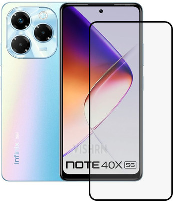 VISHRN CASES Edge To Edge Tempered Glass for Infinix Note 40X 5G, Infinix Note 40x 5G(Pack of 1)