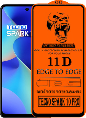TWIGLO Edge To Edge Tempered Glass for TECNO SPARK 10 PRO(Pack of 1)