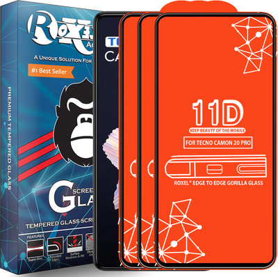 Roxel Edge To Edge Tempered Glass for Tecno Camon 20 Pro(Pack of 3)