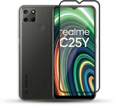 PROACCS Edge To Edge Tempered Glass for REALME C25Y(Pack of 1)