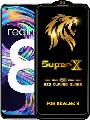 PFOAM Edge To Edge Tempered Glass for REALME 8(Pack of 1)