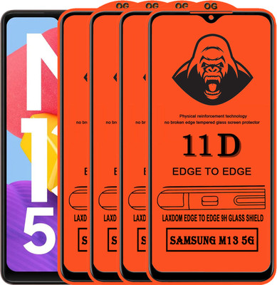 Laxdom Edge To Edge Tempered Glass for SAMSUNG GALAXY M13 5G(Pack of 4)