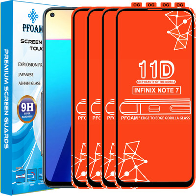PFOAM Edge To Edge Tempered Glass for INFINIX NOTE 7(Pack of 4)