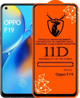 9H Edge To Edge Tempered Glass for Oppo F19 (9H Hardness-11D)(Pack of 1)