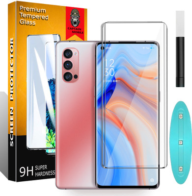 CaptainMobile Edge To Edge Tempered Glass for Oppo Reno 4 Pro(Pack of 1)