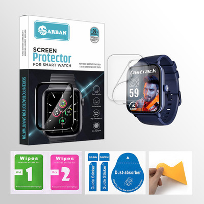 ARBAN Edge To Edge Tempered Glass for Fastrack Limitless Glide 1.78 inch Smartwatch 2 PROTECTOR + 2 WIPES + 2 DUST REMOVAL STICKER + 1 WIPER(Pack of 2) ARBAN Edge To Edge Tempered Glass for Fastrack Limitless Glide 1.78 inch Smartwatch 2 PROTECTOR + 2 WIPES + 2 DUST REMOVAL STICKER + 1 WIPER(Pack of 2)