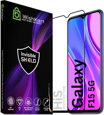 iWishKart Edge To Edge Tempered Glass for SAMSUNG Galaxy F15 5G, SAMSUNG Galaxy F15, SAMSUNG F15, SAM F 15, HiS_Pk1, Military grade Edge to Edge gorilla glass(Pack of 1)