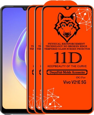 DeepzHub Edge To Edge Tempered Glass for Vivo V21e 5G(Pack of 3)