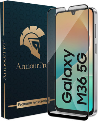 ArmourPro Edge To Edge Tempered Glass for Samsung M36 5G, Samsung Galaxy M36 5G, Samsung F36 5G, Matte Finish Glass(Pack of 1)