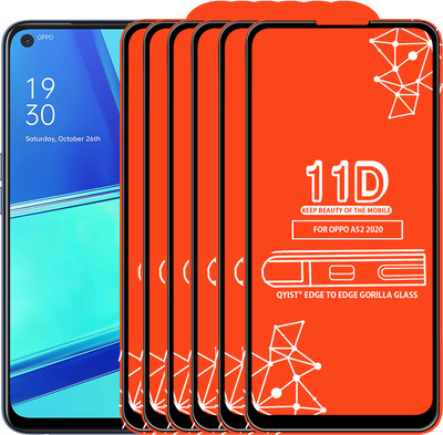 Qyist Edge To Edge Tempered Glass for Oppo A52(Pack of 6)