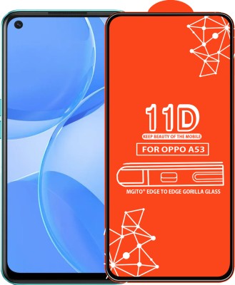 MGito Edge To Edge Tempered Glass for Oppo A53(Pack of 1)