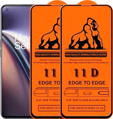 9H Edge To Edge Tempered Glass for OnePlus Nord CE 5G(Pack of 2)