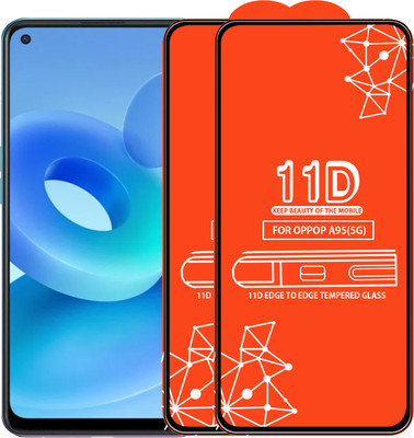 Roxel Edge To Edge Tempered Glass for Oppo A95 5G(Pack of 2)