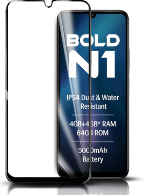 GLOBAL NOMAD Edge To Edge Tempered Glass for Lava Bold N1(Pack of 1)