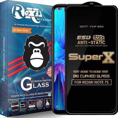 Roxel Edge To Edge Tempered Glass for REDMI NOTE 7S(Pack of 1)
