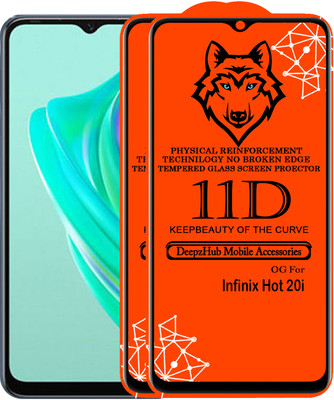 CRodible Edge To Edge Tempered Glass for infinix hot 20i(Pack of 2)
