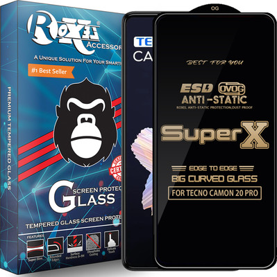 Roxel Edge To Edge Tempered Glass for TECNO CAMON 20 PRO(Pack of 1)