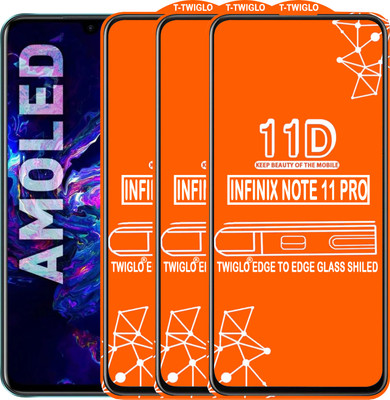 TWIGLO Edge To Edge Tempered Glass for INFINIX NOTE 11 PRO(Pack of 3)