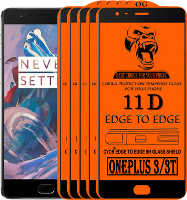 CYOR Edge To Edge Tempered Glass for OnePlus 3(Pack of 5)