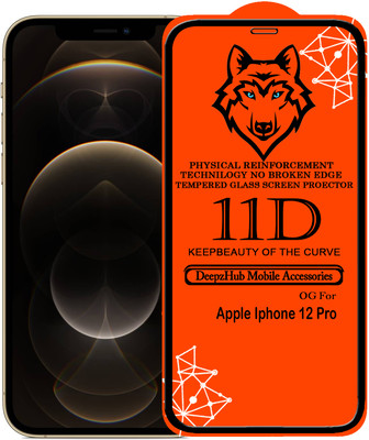DeepzHub Edge To Edge Tempered Glass for iPhone 12 Pro(Pack of 1)
