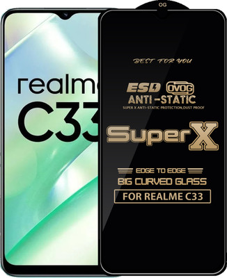Qyist Edge To Edge Tempered Glass for REALME C33(Pack of 1)