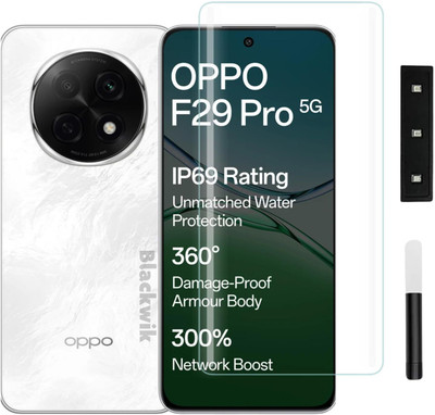 AIBEX Edge To Edge Tempered Glass for Oppo F29 Pro 5G / Oppo Reno 12 Pro 5G | UV Curved Full Screen Edge-to-Edge Protection | UV Glue & UV Light Included | 9H Hardness | Anti-Bubble | Scratch Resistant | HD Clarity(Pack of 1)