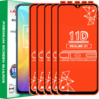 Laxdom Edge To Edge Tempered Glass for Realme U1(Pack of 5)