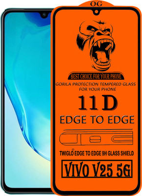 TWIGLO Edge To Edge Tempered Glass for VIVO V25 5G(Pack of 1)