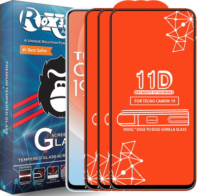 Roxel Edge To Edge Tempered Glass for Tecno Camon 19(Pack of 3)