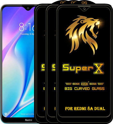 PFOAM Edge To Edge Tempered Glass for REDMI 8A DUAL(Pack of 3)