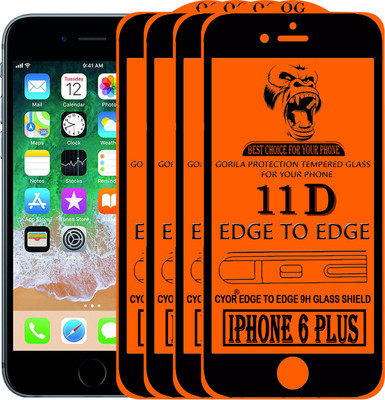 CYOR Edge To Edge Tempered Glass for Apple iPhone 6 Plus(Pack of 4)