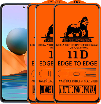 TWIGLO Edge To Edge Tempered Glass for REDMI NOTE 10 PRO(Pack of 3)