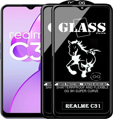 Rofix star Edge To Edge Tempered Glass for REALME C31(Pack of 2)