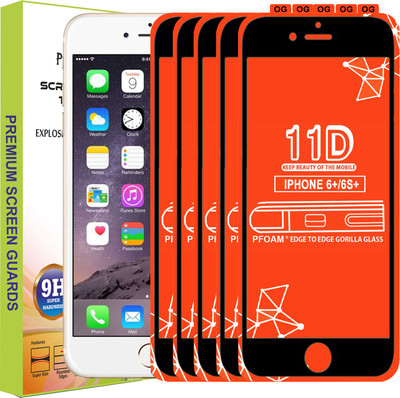 PFOAM Edge To Edge Tempered Glass for Apple iPhone 6s Plus(Pack of 5)