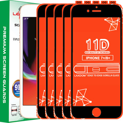 Laxdom Edge To Edge Tempered Glass for Apple iPhone 7 Plus(Pack of 5)