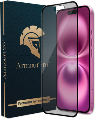 ArmourPro Edge To Edge Tempered Glass for iPhone 16 Plus, Apple iPhone 16 Plus, 16 Plus, Matte Finish Glass(Pack of 1)