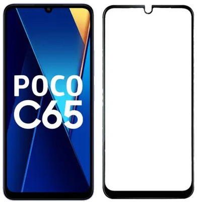 ojucase Edge To Edge Tempered Glass for POCO C65(Pack of 1)