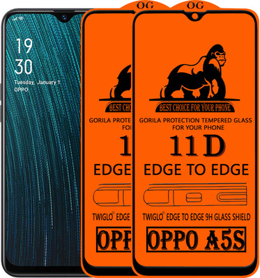 CYOR Edge To Edge Tempered Glass for OPPO A5S(Pack of 2)