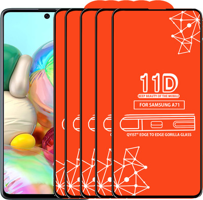 Qyist Edge To Edge Tempered Glass for Samsung Galaxy A71(Pack of 5)