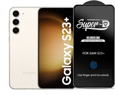 Mersal Edge To Edge Tempered Glass for SAMSUNG Galaxy S23 Plus 5G, Super D+ with Perfect access Fingerprint Scanner Screen Protector with Easy Installation Kit(Pack of 1)